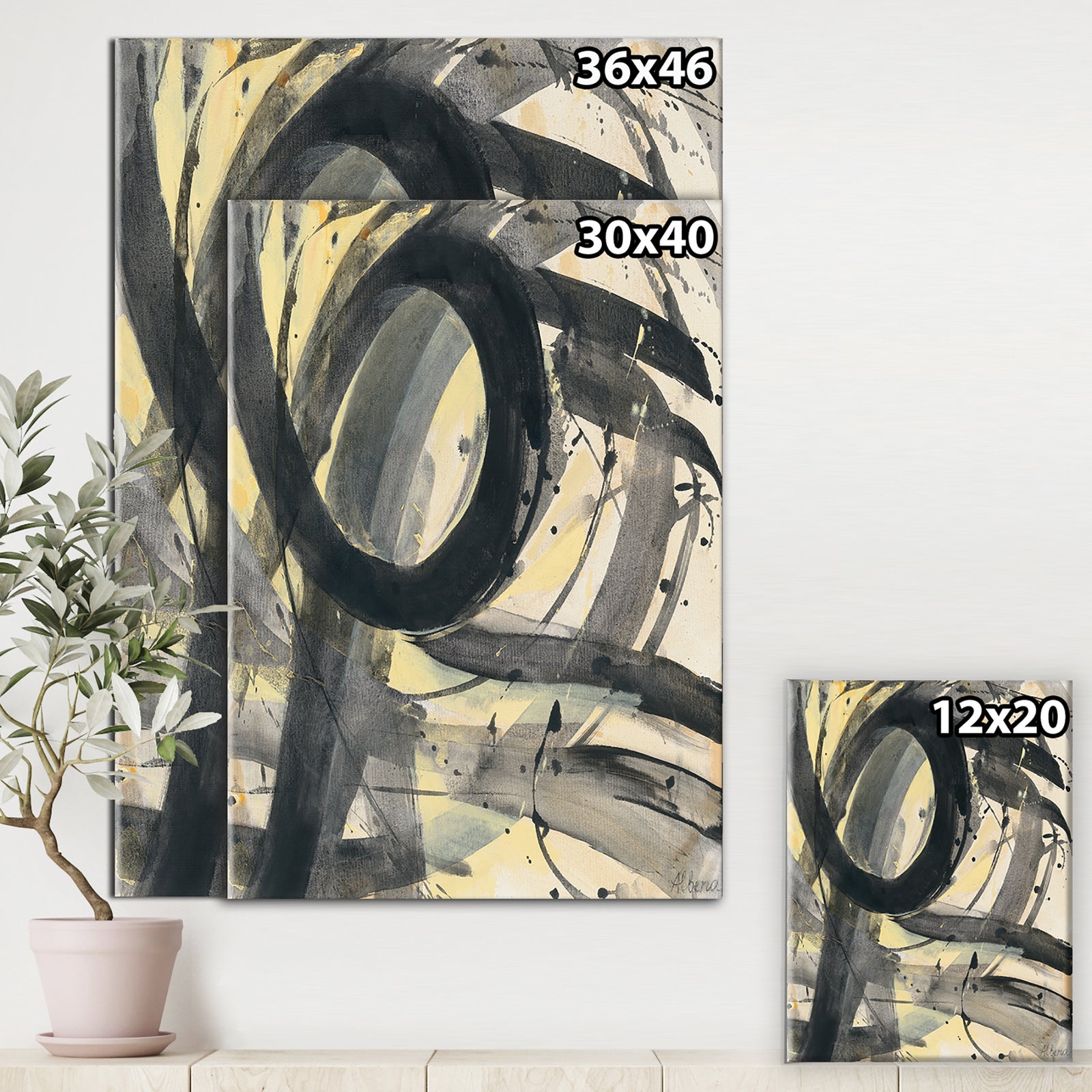 Minimalistic Roller IV - Mid-Century Modern Premium Canvas Wall Art