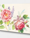 Watercolor Roses Bouqet - Shabby Chic Canvas Artwork