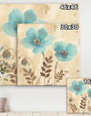 Blue Poppies Cottage Flowers I - Farmhouse Premium Canvas Wall Art