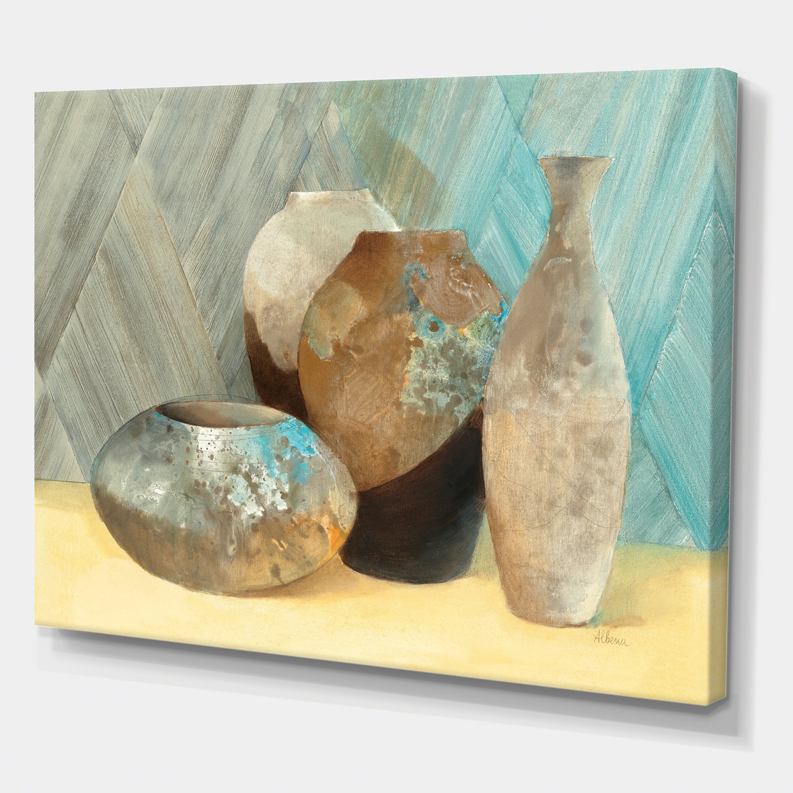 Still Life of Vase Bottle - Traditional Canvas Artwork