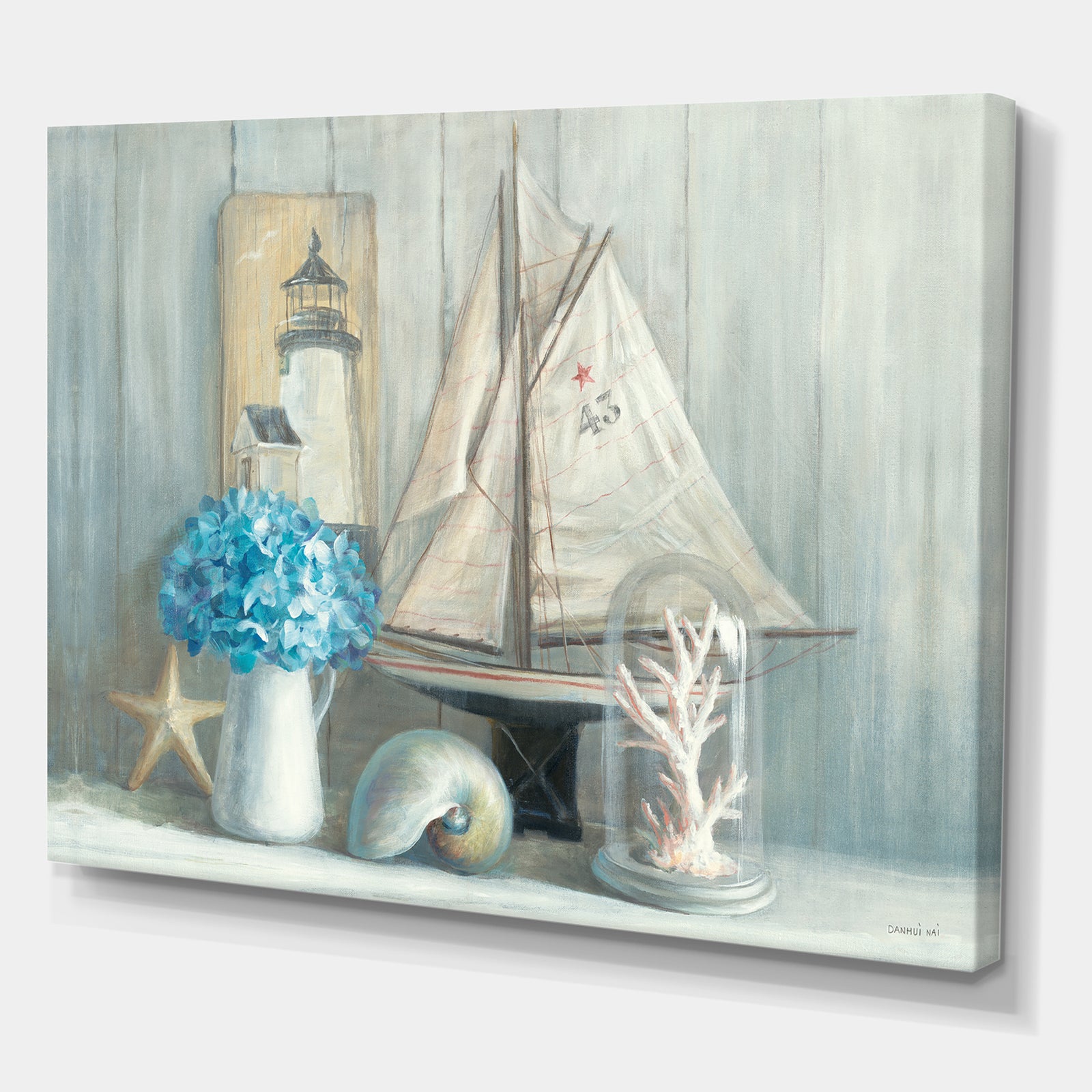 Summer Nautical House - Nautical & Coastal Canvas Art