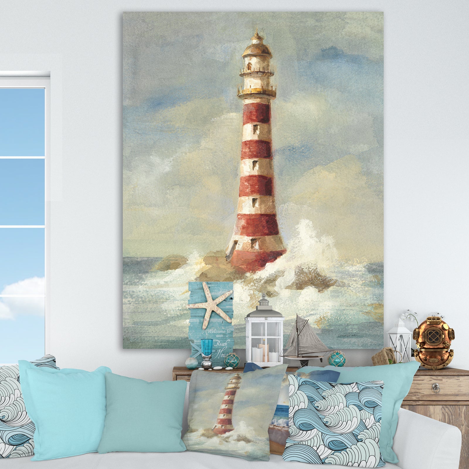 Ocean Lighthouse - Premium Canvas Wall Art