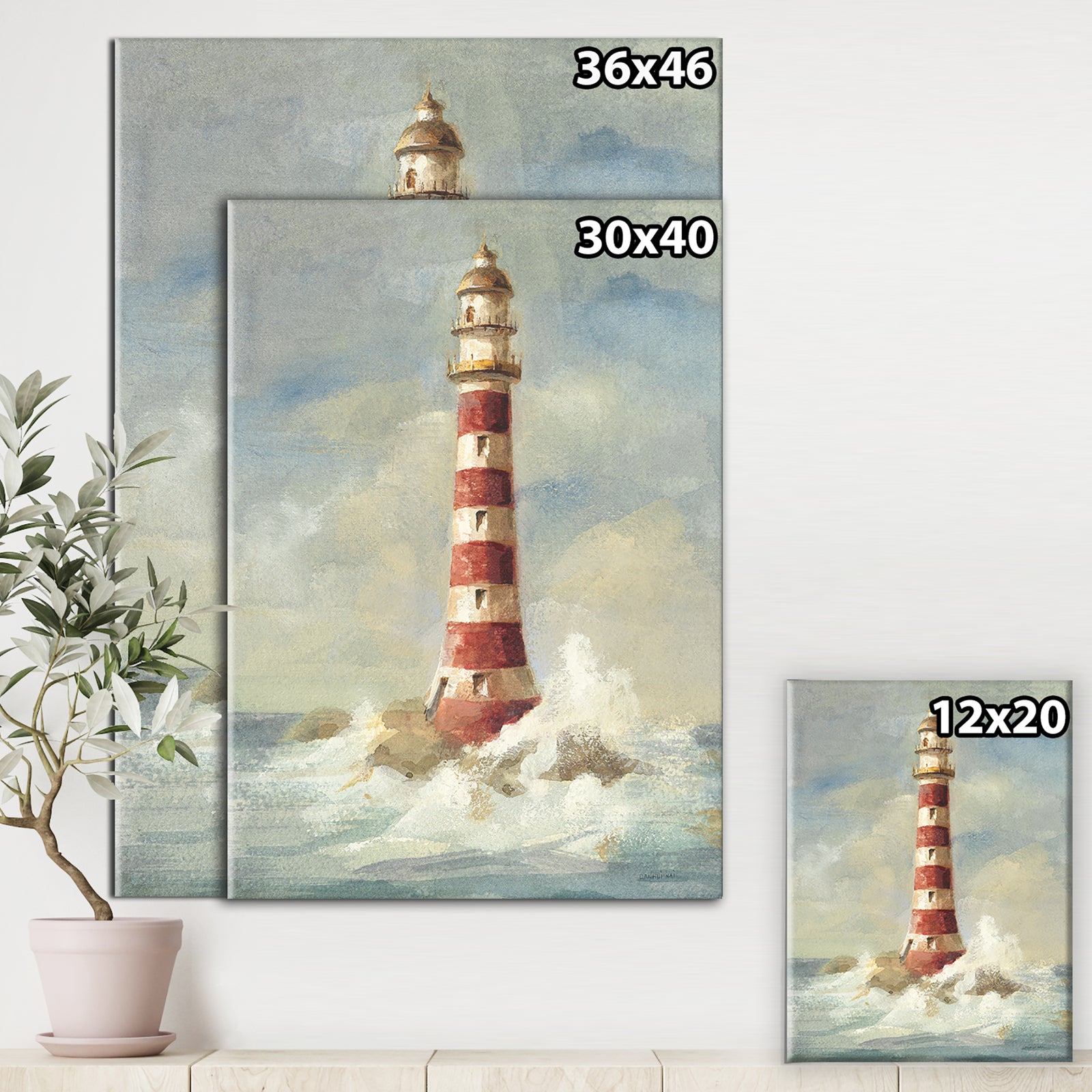 Ocean Lighthouse - Premium Canvas Wall Art
