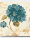 Blue Cottage Flower Hydrangea II - Farmhouse Premium Canvas Wall Art