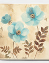 Blue Poppies Cottage Flowers II - Farmhouse Canvas Artwork