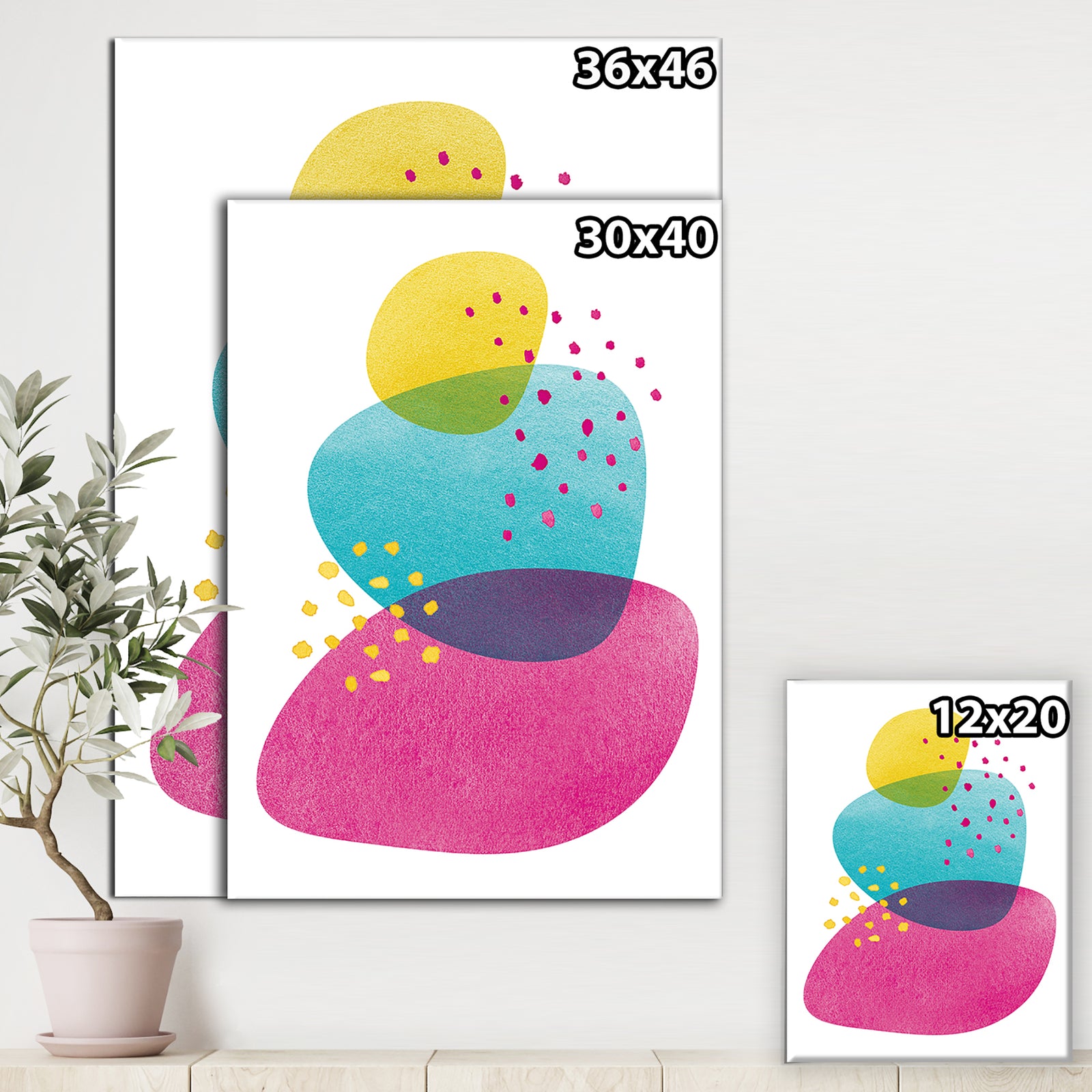 Minimal Spots Balance IV - Contemporary Canvas Art
