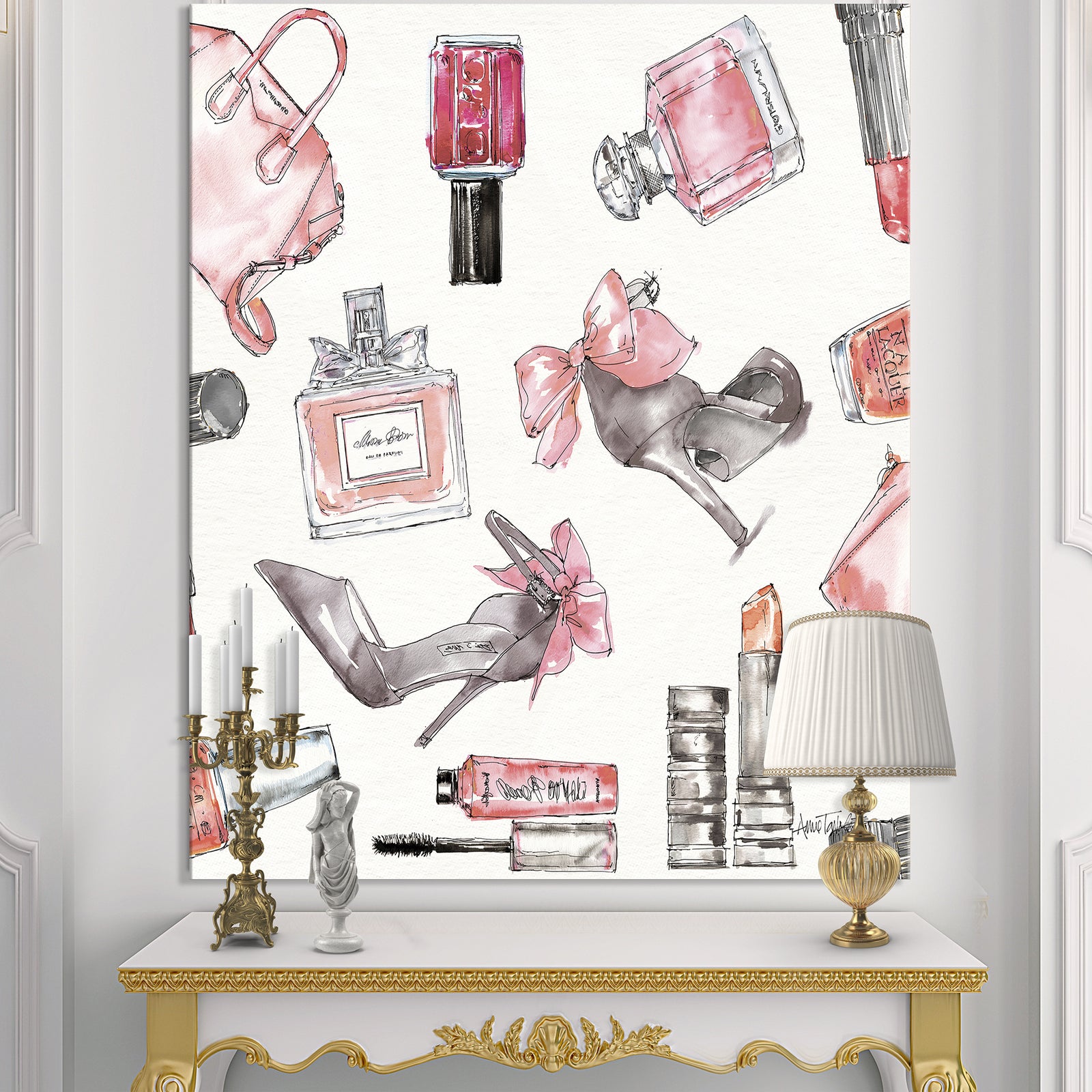 Glam Chic Accents Pattern I - Fashion Premium Canvas Wall Art