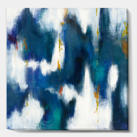 Blue Glam Texture II - Contemporary Canvas Art