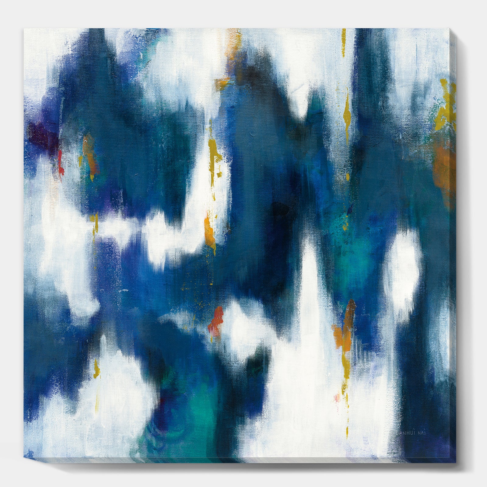 Blue Glam Texture II - Contemporary Canvas Art