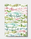 Mixed Green Geometric Pattern II - Transitional Canvas Artwork