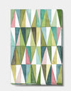 Mixed Green Geometric Pattern II - Transitional Canvas Art