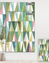 Mixed Green Geometric Pattern II - Transitional Canvas Art
