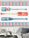 Watercolor Nautical paddles - Nautical & Coastal Canvas Artwork