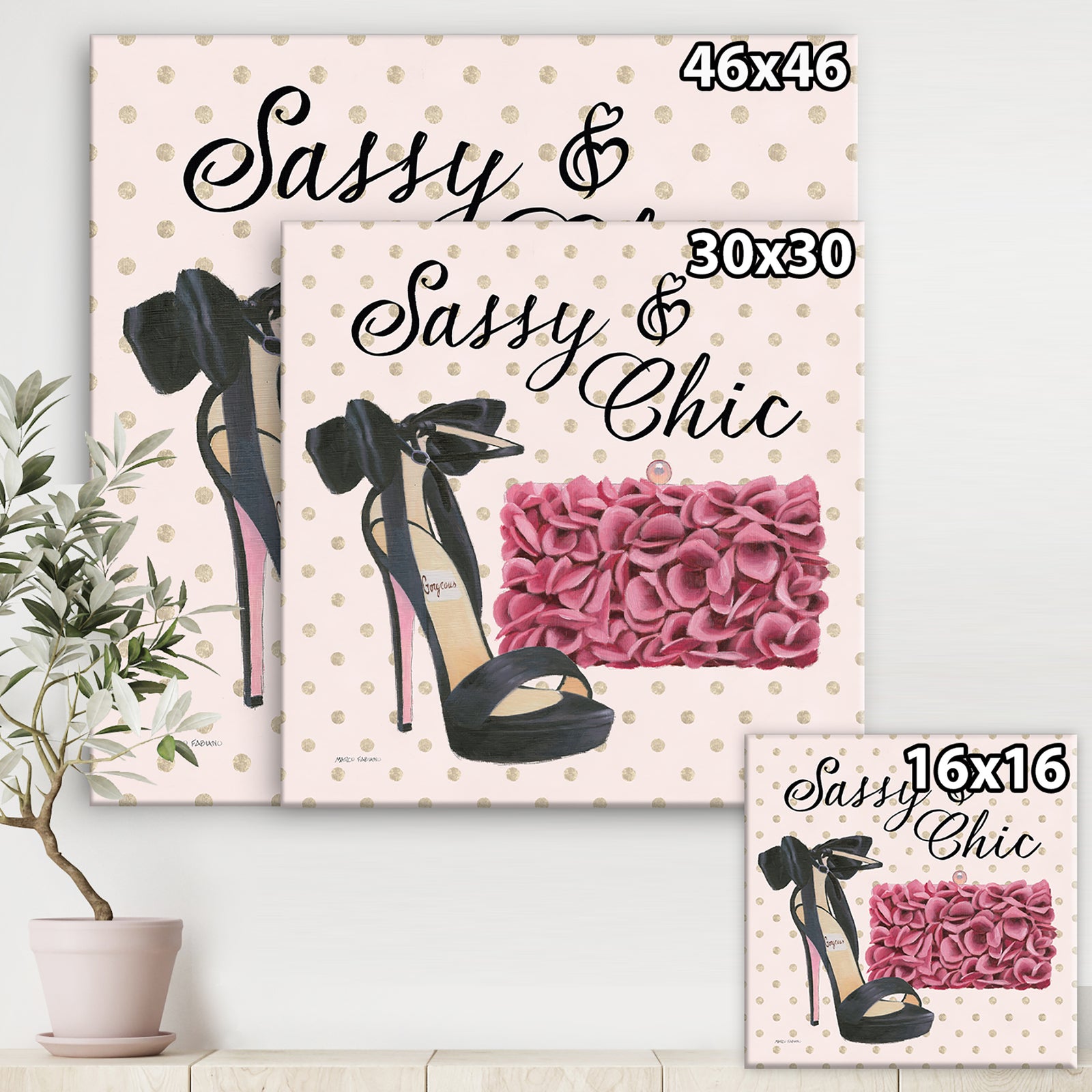 Glam fashion High Heels II - Posh & Luxe Canvas Artwork