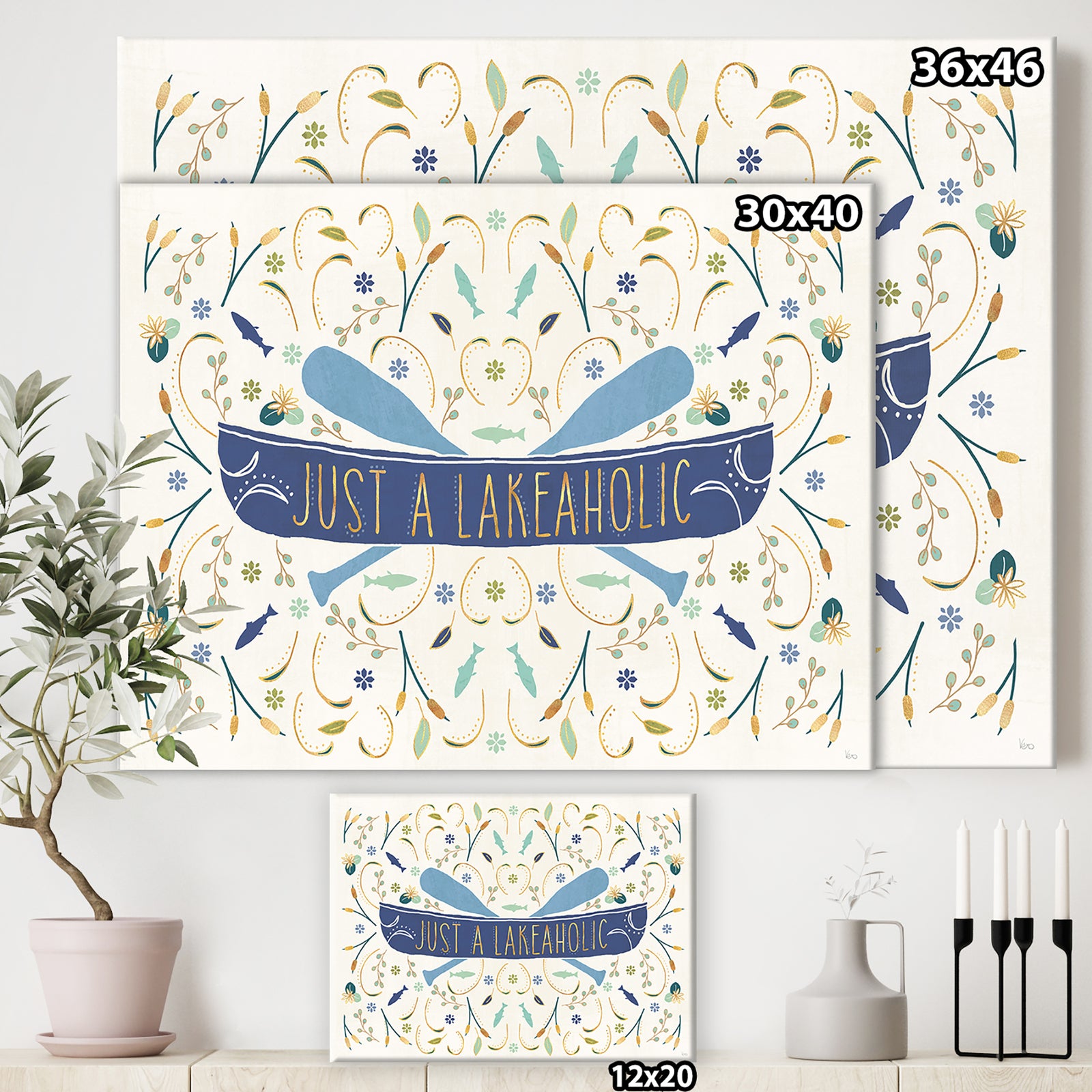 Just a Lakeaholic - Canvas Art