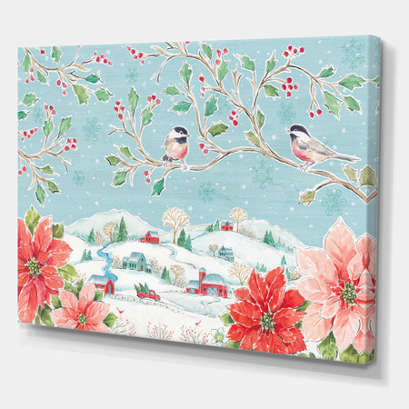 Country Flower snowflakes II - Farmhouse Canvas Art