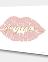 fashion Glam Lips on Gold II - Posh & Luxe Canvas Art