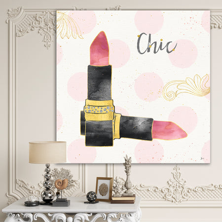 Fashion Glam lipstick II - Posh & Luxe Premium Canvas Wall Art