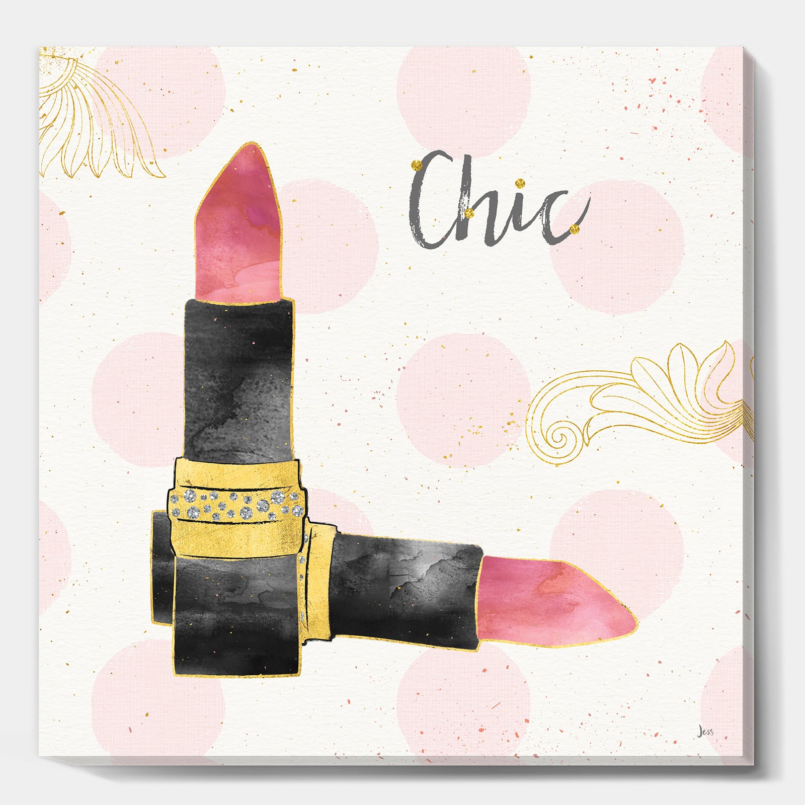 Fashion Glam lipstick II - Posh & Luxe Premium Canvas Wall Art
