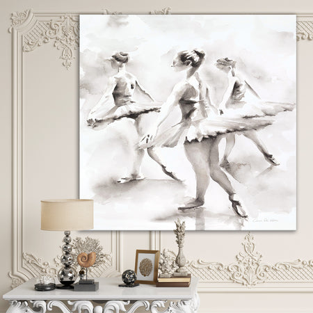 watercolors Ballerinas Dance I - French Country Canvas Artwork