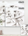 watercolors Ballerinas Dance I - French Country Canvas Artwork