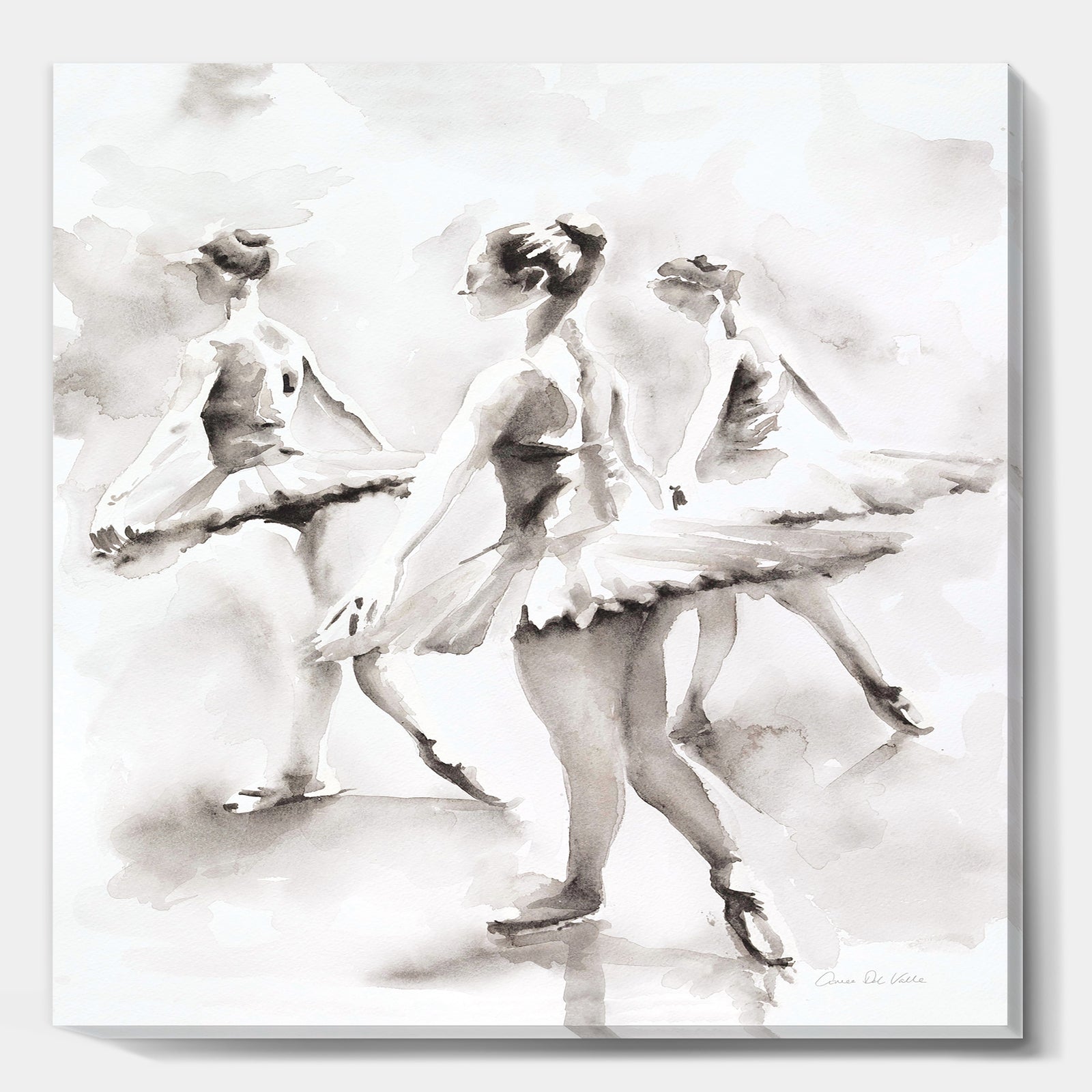 watercolors Ballerinas Dance I - French Country Canvas Artwork