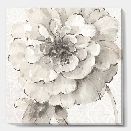 Indigold Grey Peonies I - Farmhouse Premium Canvas Wall Art