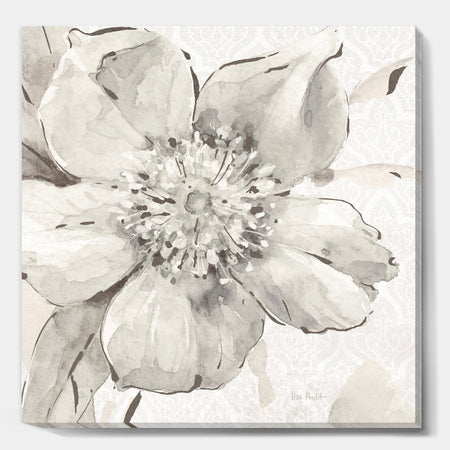 Silver Orchid 'Indigold Grey Peonies III - Farmhouse Canvas Artwork