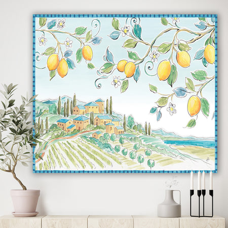 Mediterranean Village Field I - Traditional Gallery-wrapped Canvas