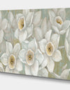 Pure Pastel White flowers - Farmhouse Canvas Art