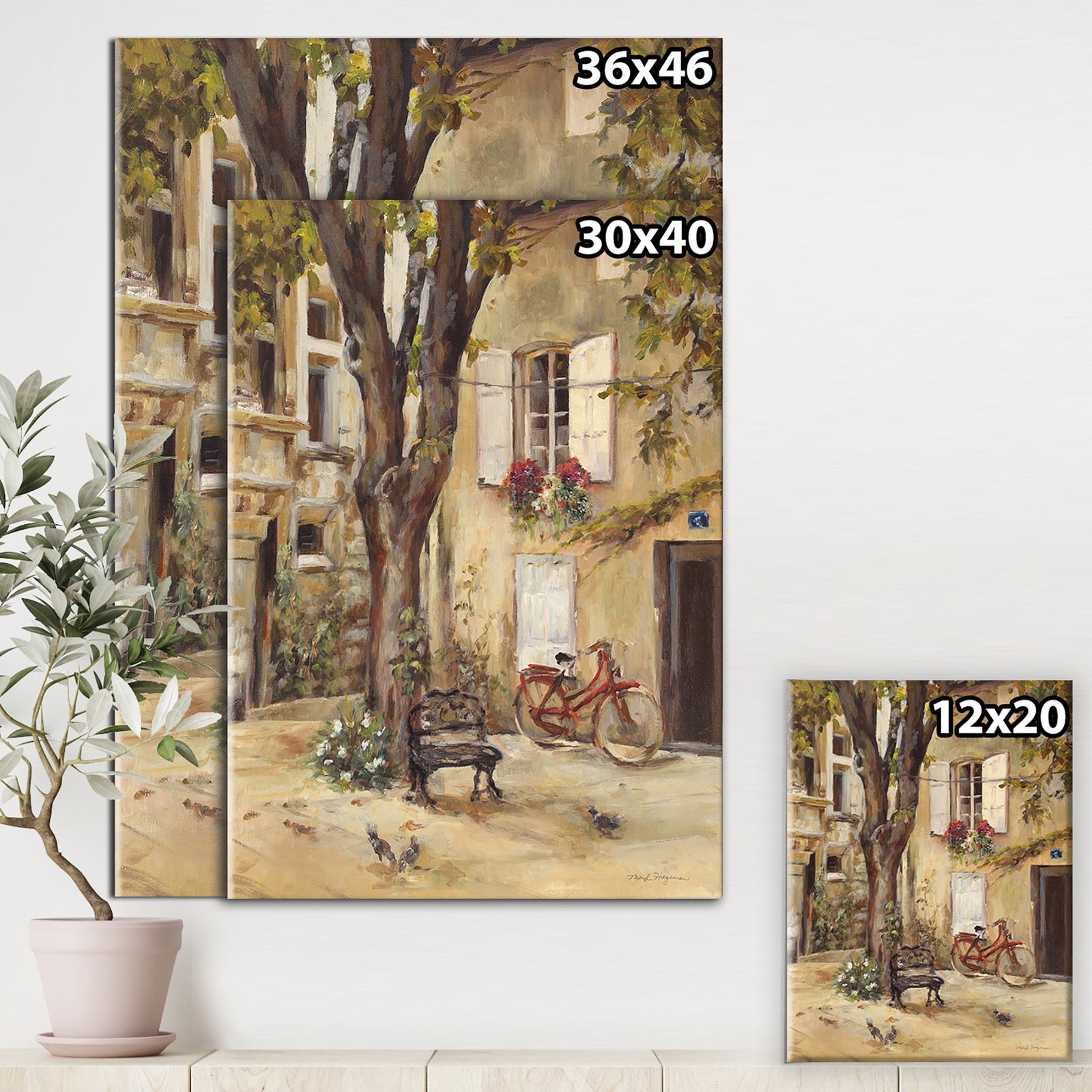 Provence French Village I - French Country Canvas Artwork