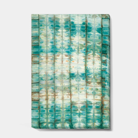 Blue diamonds minimal geometric II - Transitional Canvas Artwork