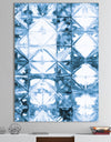 Indigo watercolor geometrical I - Contemporary Gallery-wrapped Canvas