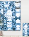 Indigo watercolor geometrical I - Contemporary Gallery-wrapped Canvas