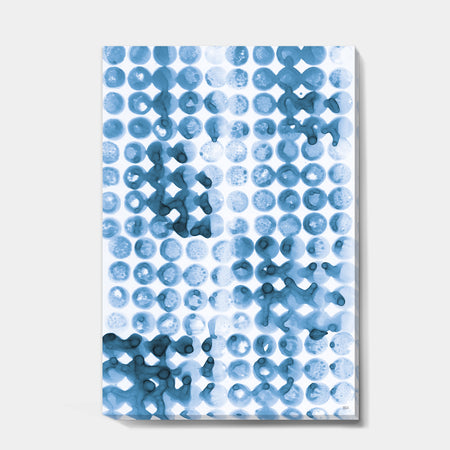 Indigo Watercolor Geometrical II - Canvas Artwork