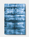 Indigo watercolor geometrical V - Contemporary Gallery-wrapped Canvas