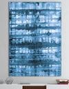 Indigo watercolor geometrical V - Contemporary Gallery-wrapped Canvas