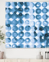 Indigo watercolor geometrical VI - Contemporary Canvas Artwork
