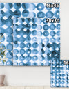 Indigo watercolor geometrical VI - Contemporary Canvas Artwork