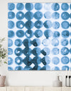 Indigo watercolor geometrical VII - Contemporary Canvas Art