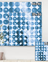 Indigo watercolor geometrical VII - Contemporary Canvas Art