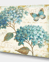 butterfly Blue Garden I - Farmhouse Canvas Artwork