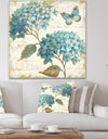 butterfly Blue Garden I - Farmhouse Canvas Artwork