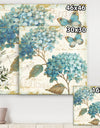butterfly Blue Garden I - Farmhouse Canvas Artwork