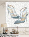 Glam cosmetics Blue Shoes - Posh & Luxe Canvas Art