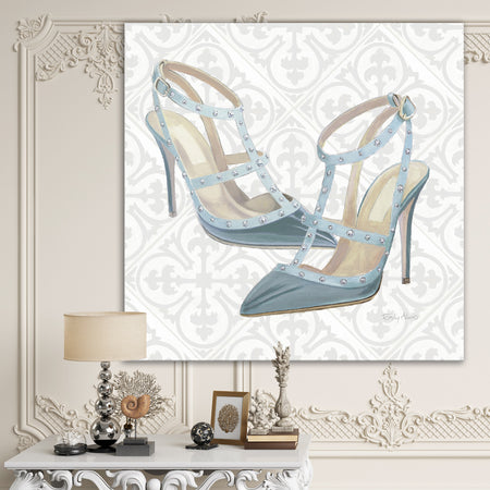 Glam cosmetics Blue Shoes - Posh & Luxe Canvas Art