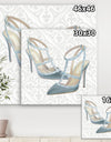 Glam cosmetics Blue Shoes - Posh & Luxe Canvas Art