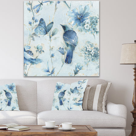 Indigold Watercolor Flower III - Farmhouse Canvas Art