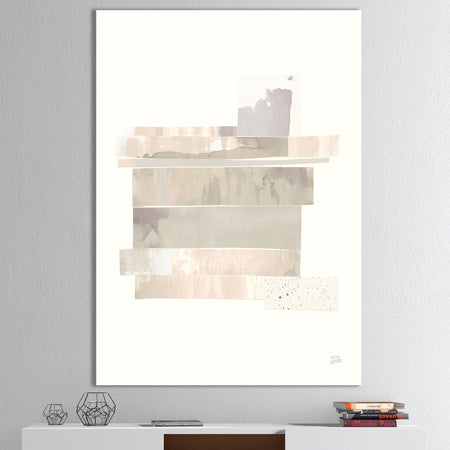 Geometric Neutral Form II - Shabby Chic Canvas Art