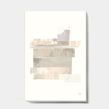 Geometric Neutral Form II - Shabby Chic Canvas Art